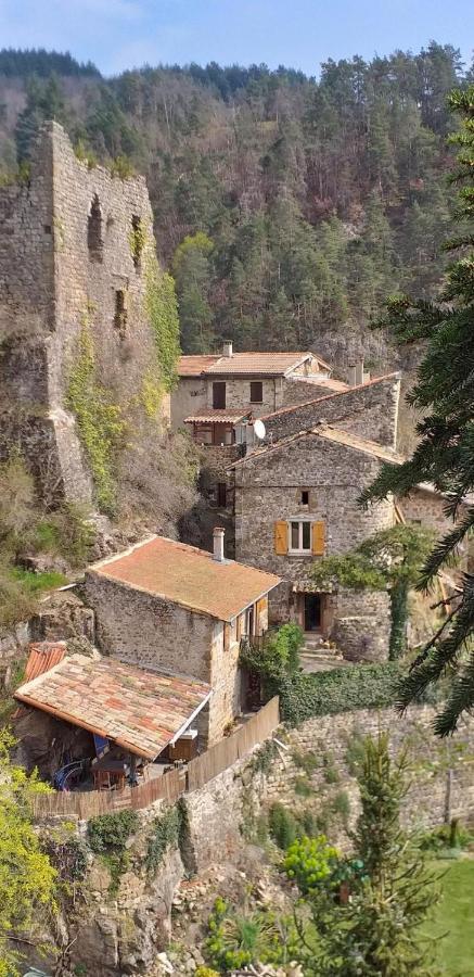 Gite Le Rocher Du Chateau De Retourtour Lamastre Exteriör bild